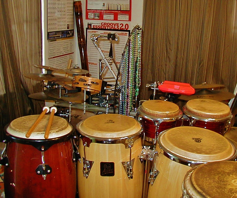 Hand-Drums used for Mike Burris Drum Lessons - Rates for Mike Burris' Drum Lessons with Spirit Music Meet-Ups